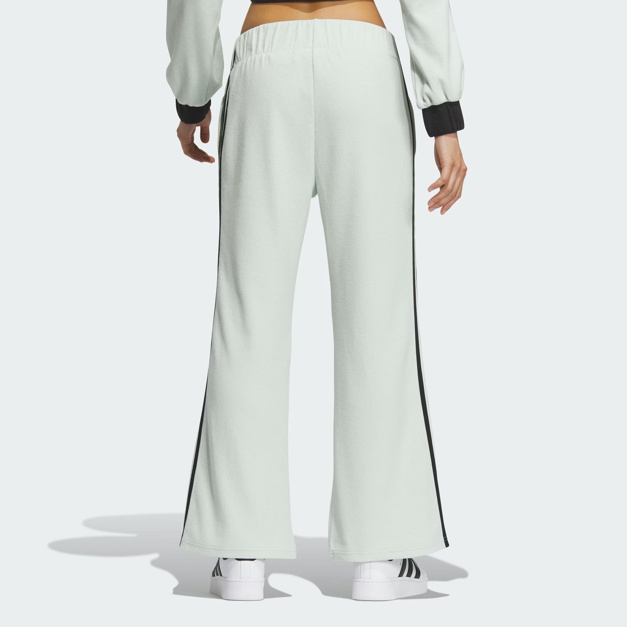 (WMNS) adidas originals Flared Pants 'White Black' IY7122 sold by KicksCrew product image thumbnail 3