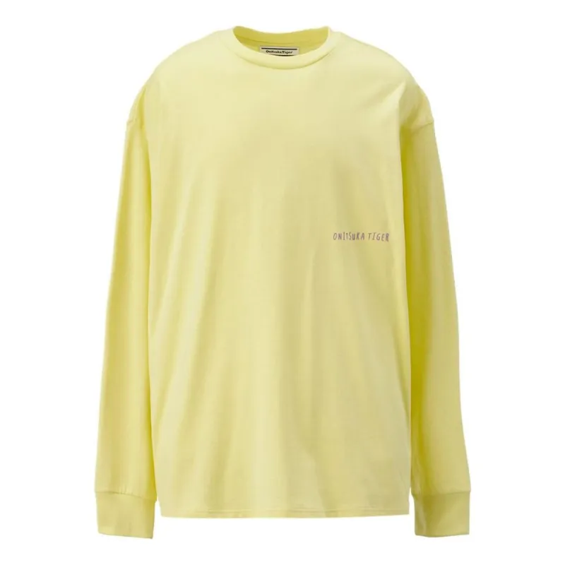 Onitsuka Tiger Graphic Long Sleeve T-shirt 'Yellow' 2183B163-300 sold by KicksCrew