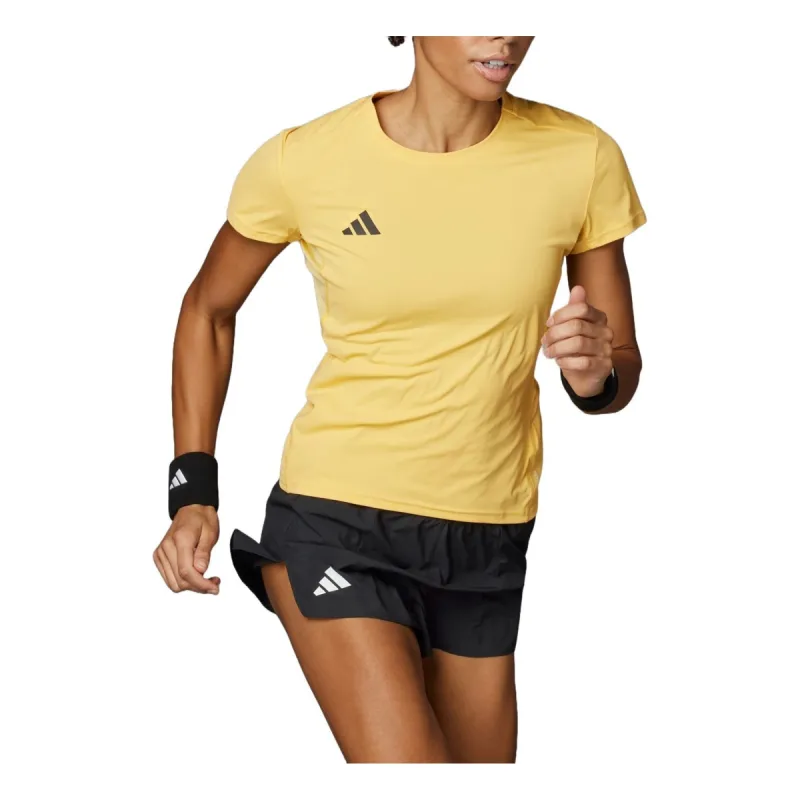 (WMNS) adidas Adizero Essentials Running T-shirt 'Yellow' IR7125 sold by KicksCrew