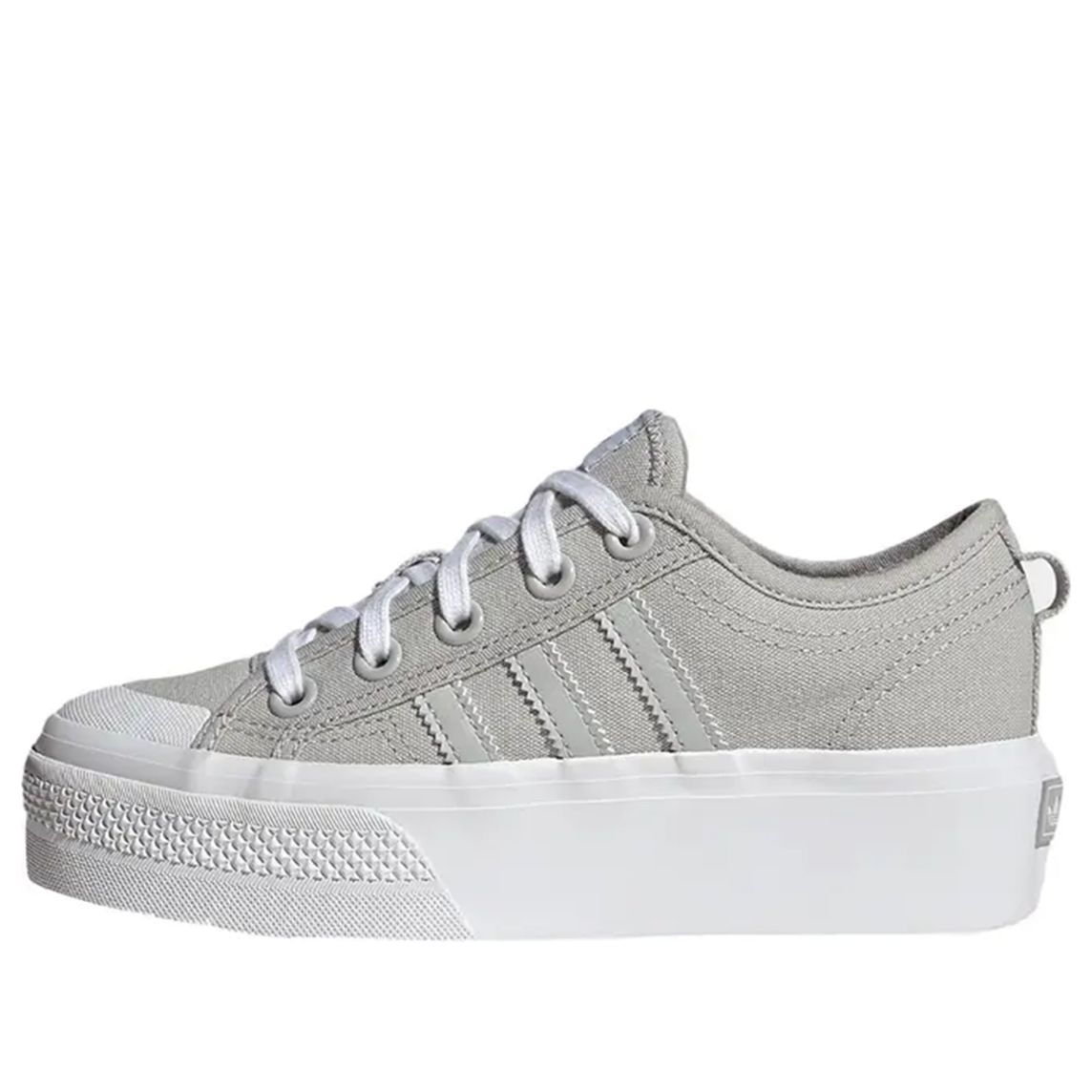 (GS) adidas originals Nizza Platform 'Grey White' GY9932 sold by KicksCrew