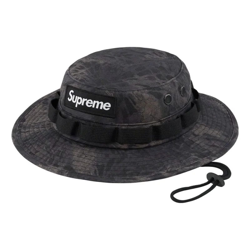 Supreme Military Boonie 'Black White' SUP-SS22-738 sold by KicksCrew