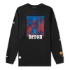 HERON PRESTON Long Sleeve Heron T-shirt 'Black' HMAB002S196000381088 sold by KicksCrew