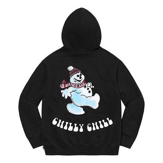 Supreme Snowman Hooded Sweatshirt 'Black White' SUP-FW21-318 sold by KicksCrew product image thumbnail 2