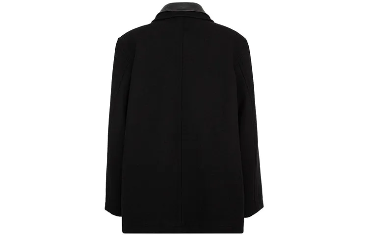 Balenciaga Double Collar Wool-Blend Coat 'Black' 626314TIU071000 sold by KicksCrew product image thumbnail 2