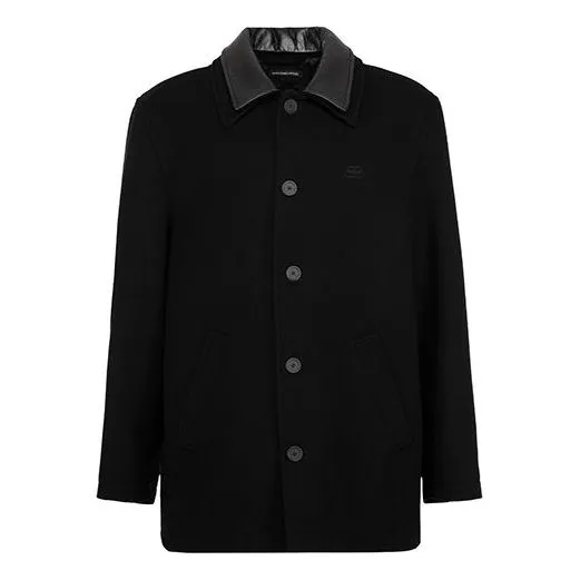 Balenciaga Double Collar Wool-Blend Coat 'Black' 626314TIU071000 sold by KicksCrew