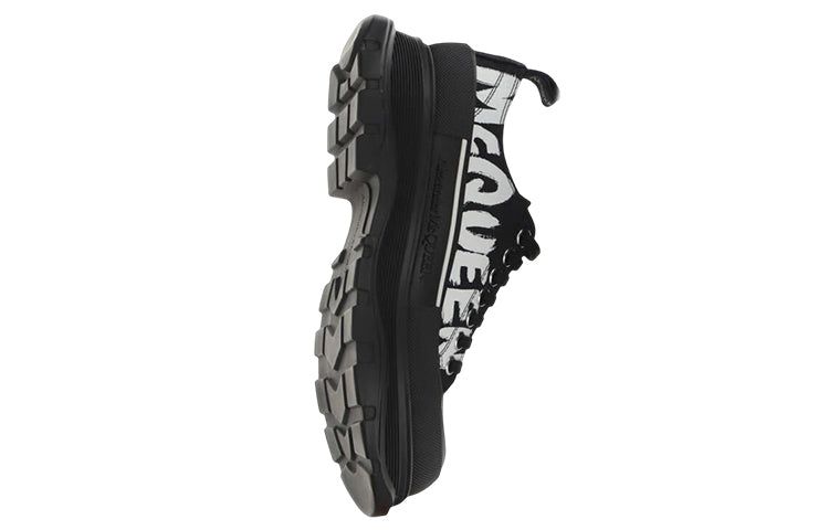 (WMNS) Alexander McQueen Tread Slick Low Lace Up Graffiti Shoes 'Black White' 708753W4RQ21006 sold by KicksCrew product image thumbnail 4