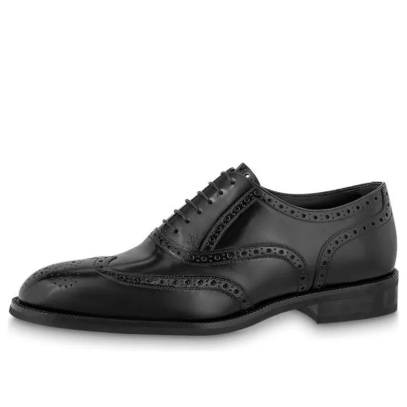 LOUIS VUITTON Graduate Lace Up Derby Shoes 'Black' 1A9HD3 sold by KicksCrew