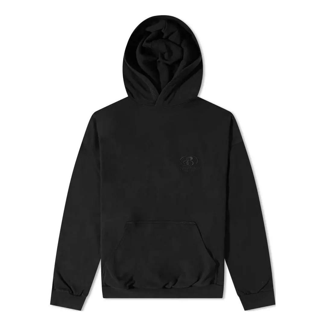 Balenciaga Back Logo Popover Hoodie 'Black' 674986TLV971069 sold by KicksCrew