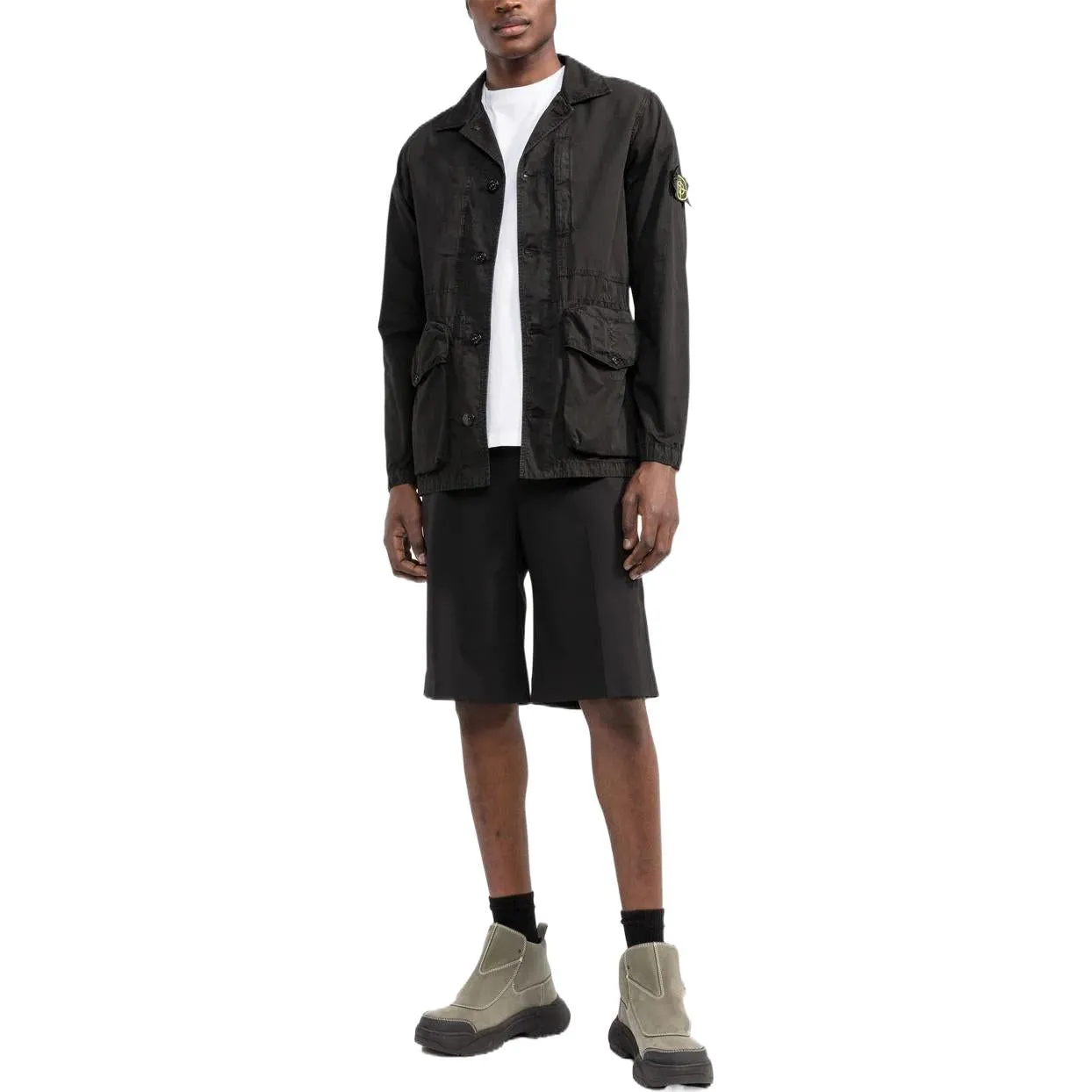 STONE ISLAND Logo Patch Button Fastening Jacket 'Black' 7615439WN-V0129 sold by KicksCrew product image thumbnail 3