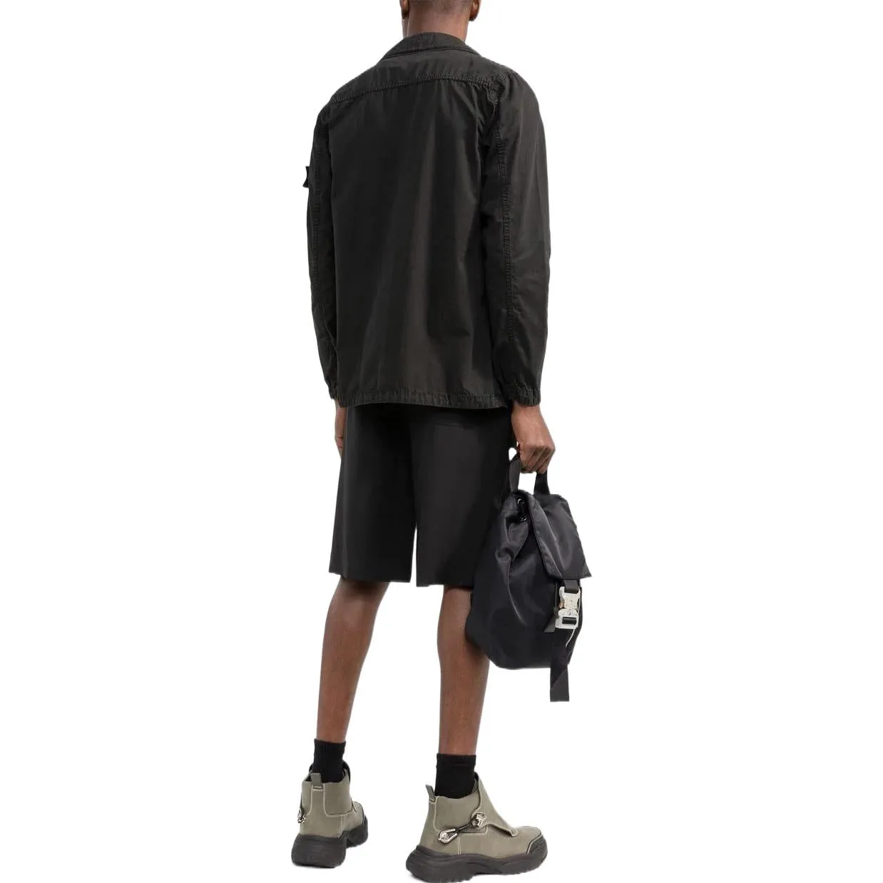 STONE ISLAND Logo Patch Button Fastening Jacket 'Black' 7615439WN-V0129 sold by KicksCrew product image thumbnail 2