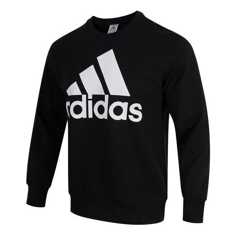 adidas Essentials French Terry Big Logo Sweatshirt 'Black' IC9324 sold by KicksCrew