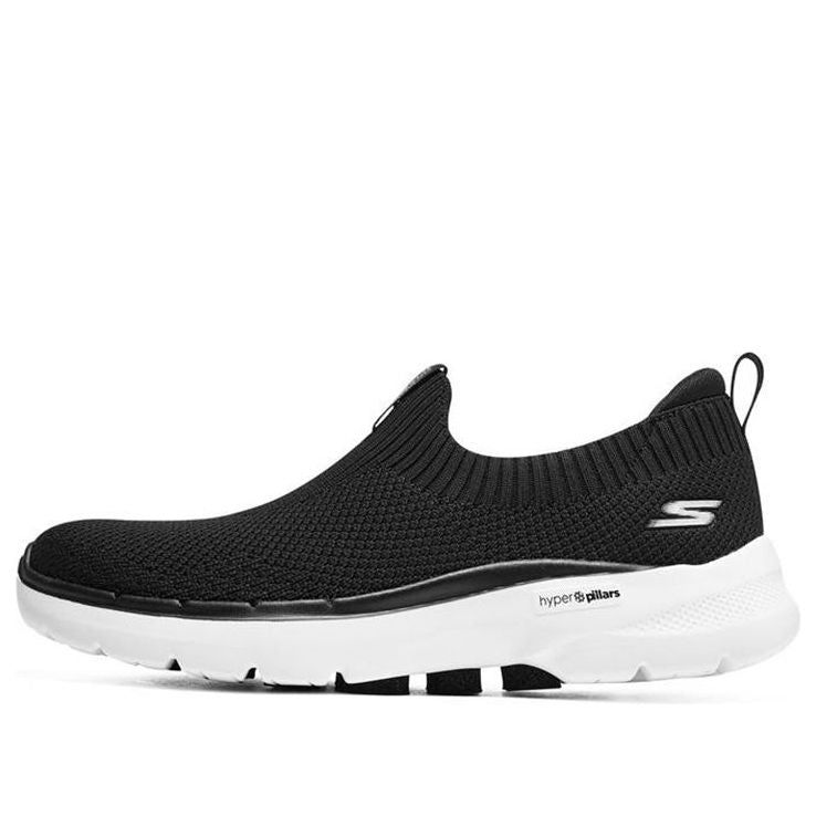 (WMNS) Skechers Go Walk 6 'Black White' 124557-BKW sold by KicksCrew