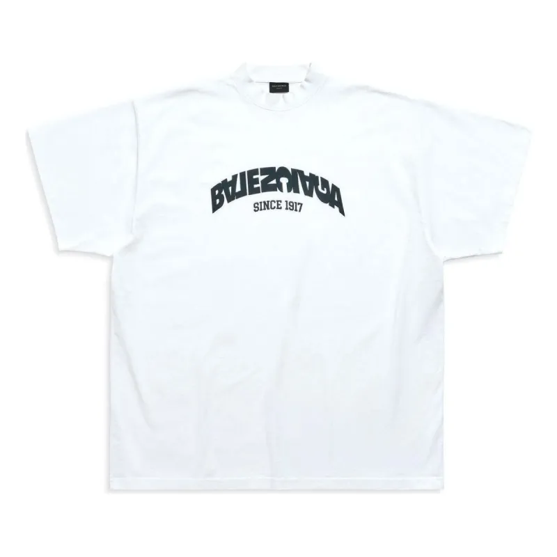Balenciaga Back Flip T-shirt Oversized White Black' 739028TPVF99040 sold by KicksCrew