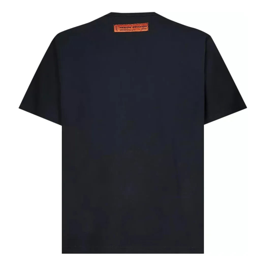 HERON PRESTON FW22 Logo Heron T-shirt 'Black' HMAA032C99JER0031010 sold by KicksCrew product image thumbnail 2