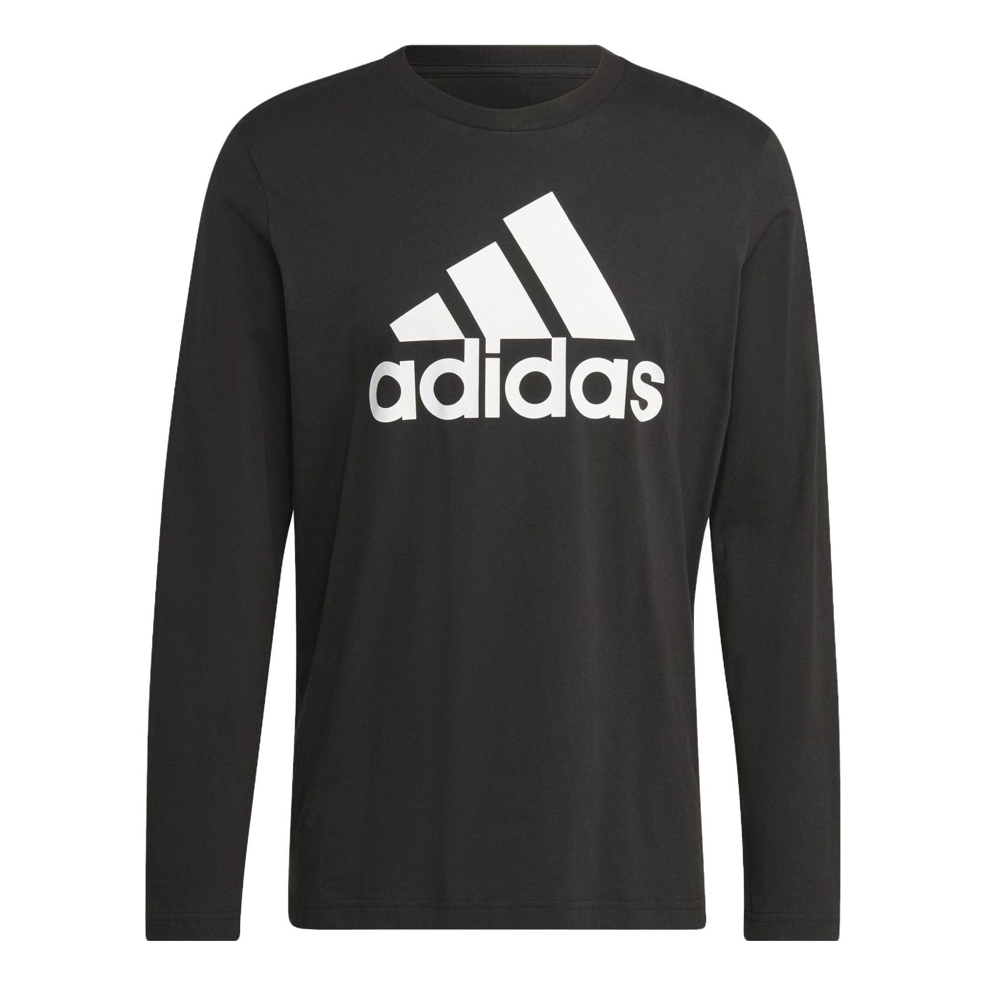 Adidas Essentials Long Sleeve T-Shirts 'Black White' IC9308 sold by KicksCrew