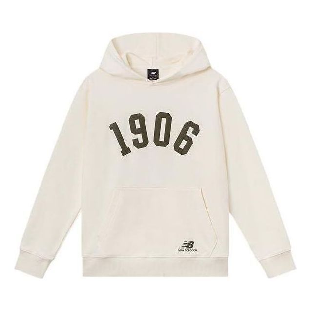 New Balance Logo Print Sweatshirt Hoodie 'White' AMT23333-CIC sold by KicksCrew