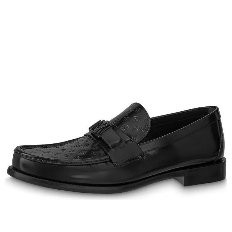 LOUIS VUITTON Major Loafers 'Black with Top Monogram' 1AAMYJ sold by KicksCrew
