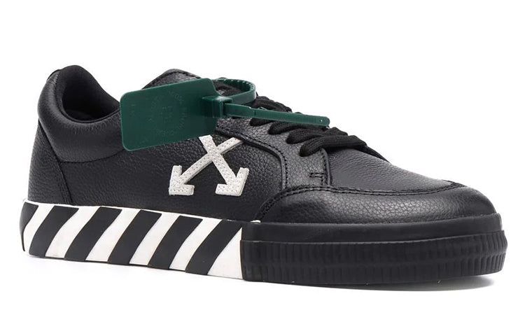 Off-White Low Vulcanized Canvas Sneaker 'Black White Red' OMIA085C99LEA0011001 sold by KicksCrew product image thumbnail 2