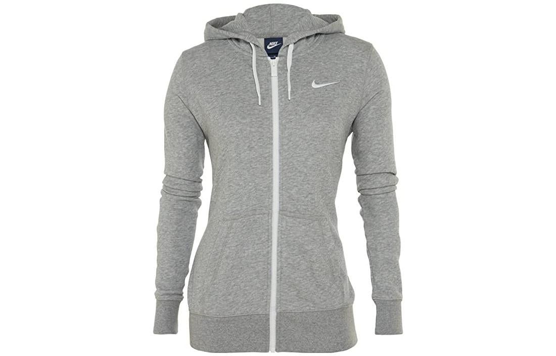 Nike Women's Club Full Zip Hoody Swoosh 'Grey' 638283-063 sold by KicksCrew product image thumbnail 3