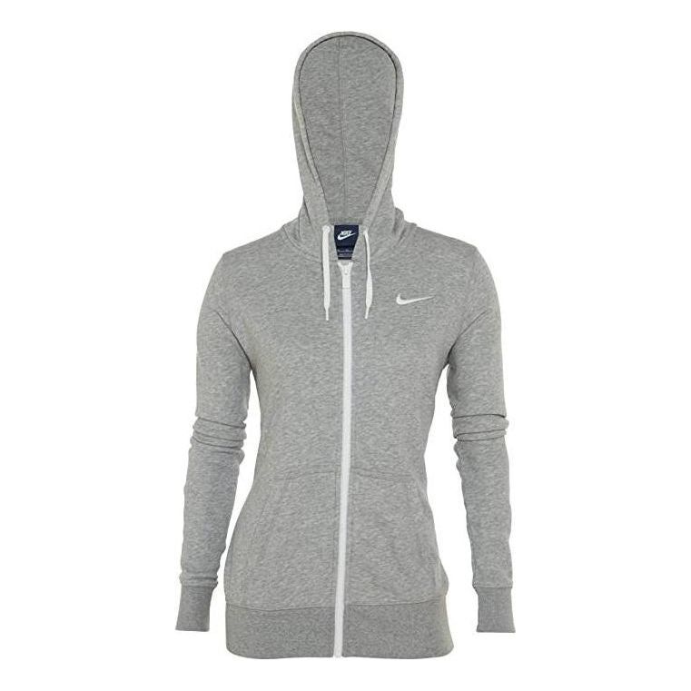 Nike Women's Club Full Zip Hoody Swoosh 'Grey' 638283-063 sold by KicksCrew