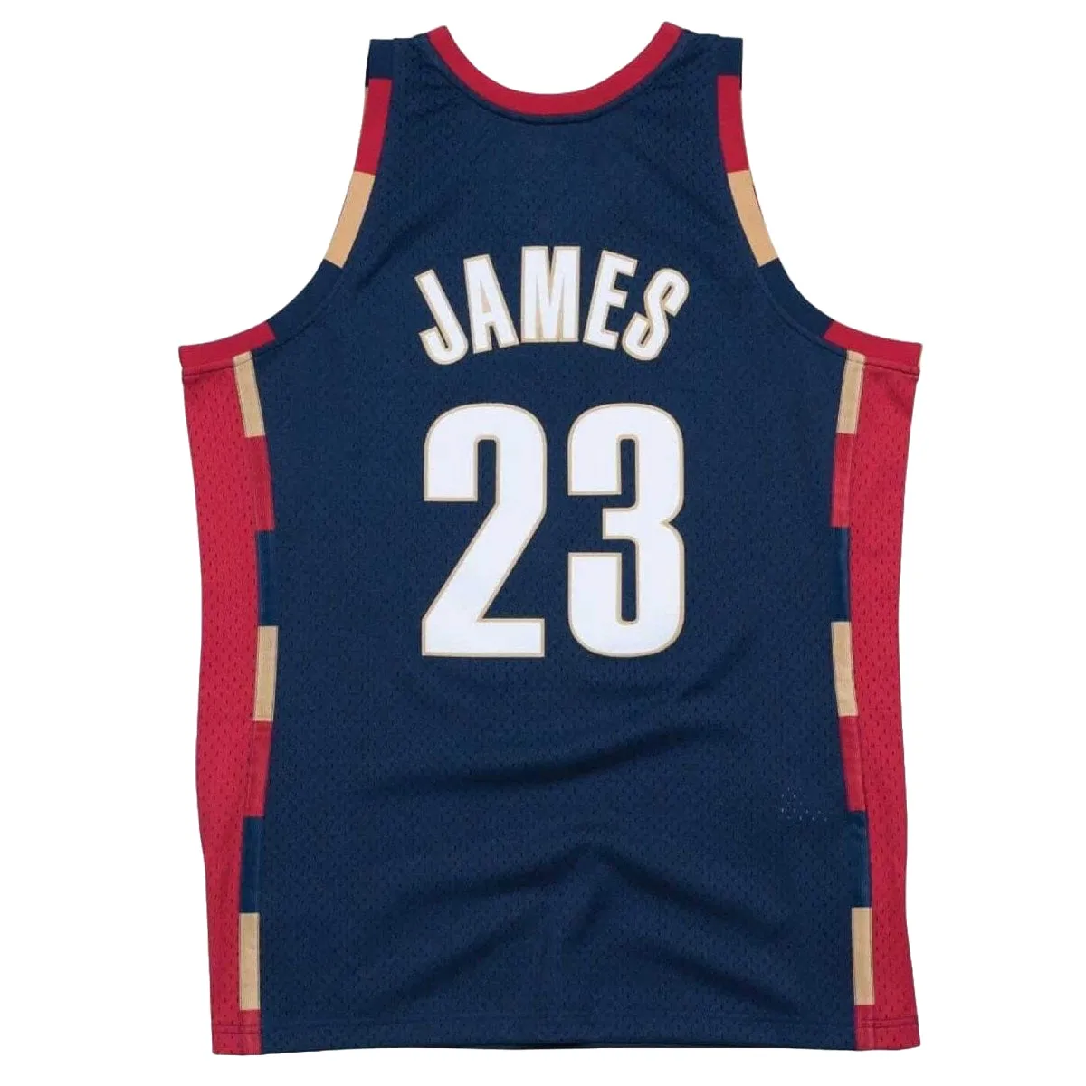 Mitchell & Ness NBA Swingman Jersey Cleveland Cavaliers Alternate 2008-09 Lebron James 'Navy Red' SMJYGS18156-CCANAVY08LJA sold by KicksCrew product image thumbnail 2