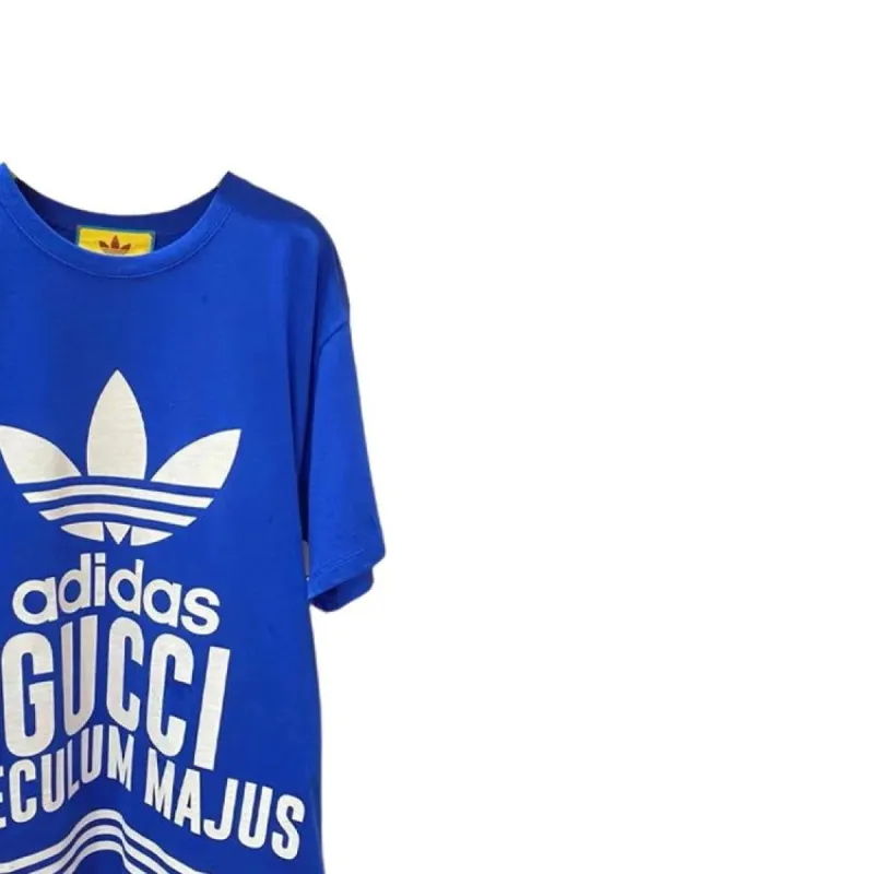 GUCCI ADIDAS　Tシャツ　ネイビー　Ｓ GUCCI ADIDAS Tシャツ ネイビー S Adidas x Gucci Men's Oversized T
