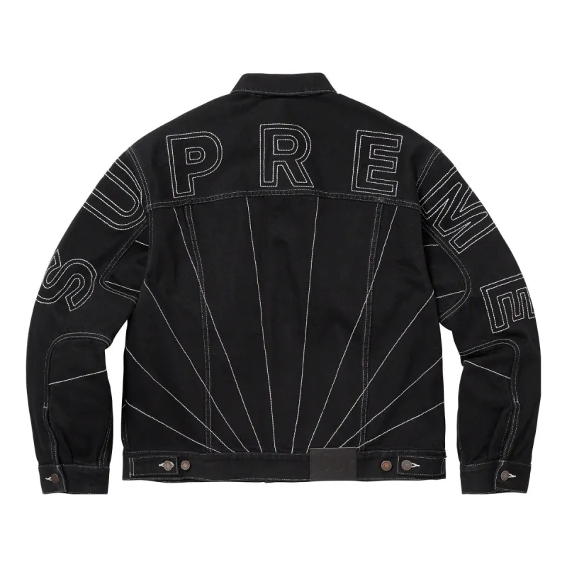 Supreme Denim Trucker Jacket BLACK L 黒 Supreme Denim Trucker Jacket BLACK L 黒 Supreme Denim