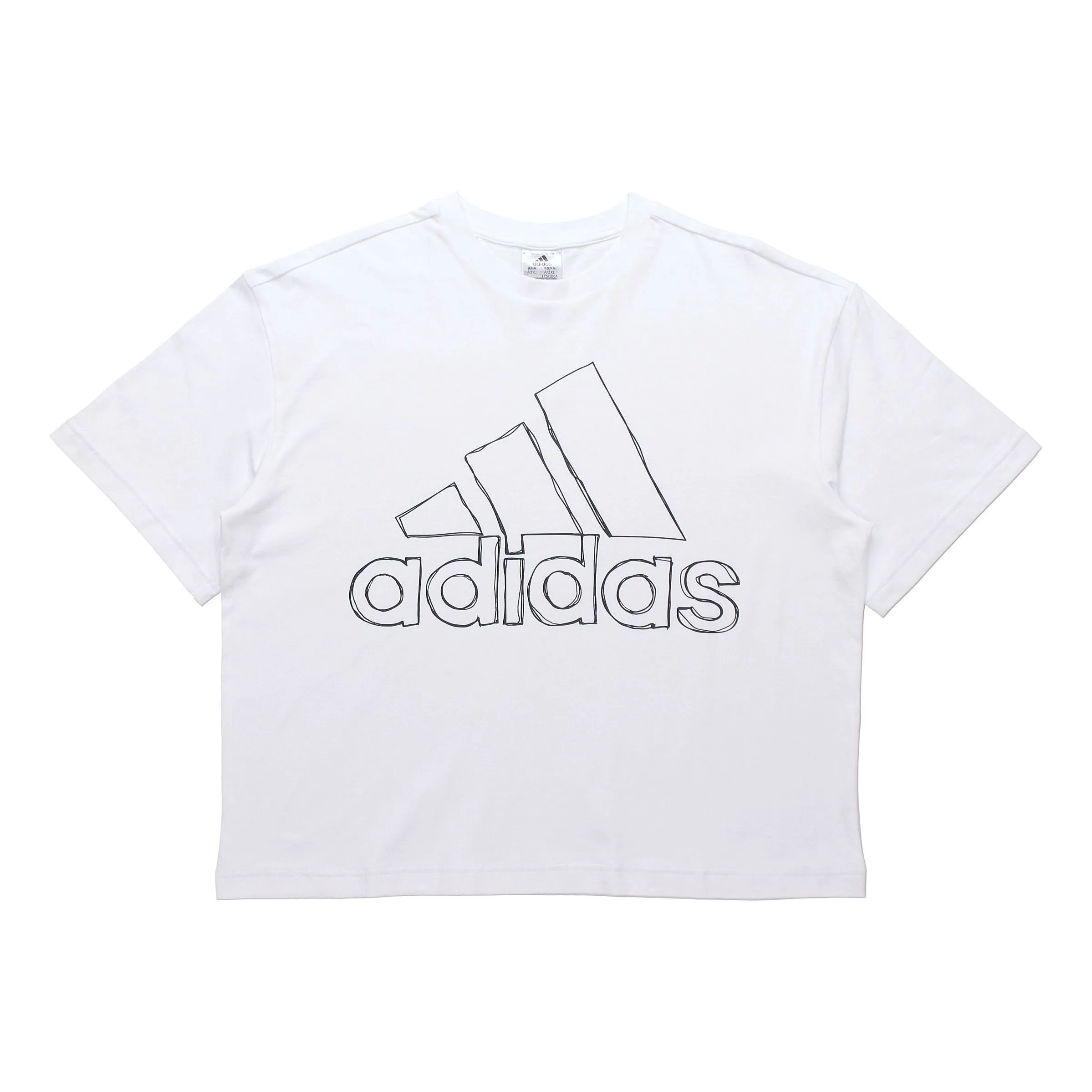 (WMNS) adidas Big Logo T-Shirt 'White' GV5173 sold by KicksCrew
