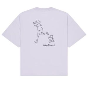 (WMNS) New Balance Running Graphic T-Shirt 'Blue' AWT42319-GRV sold by KicksCrew