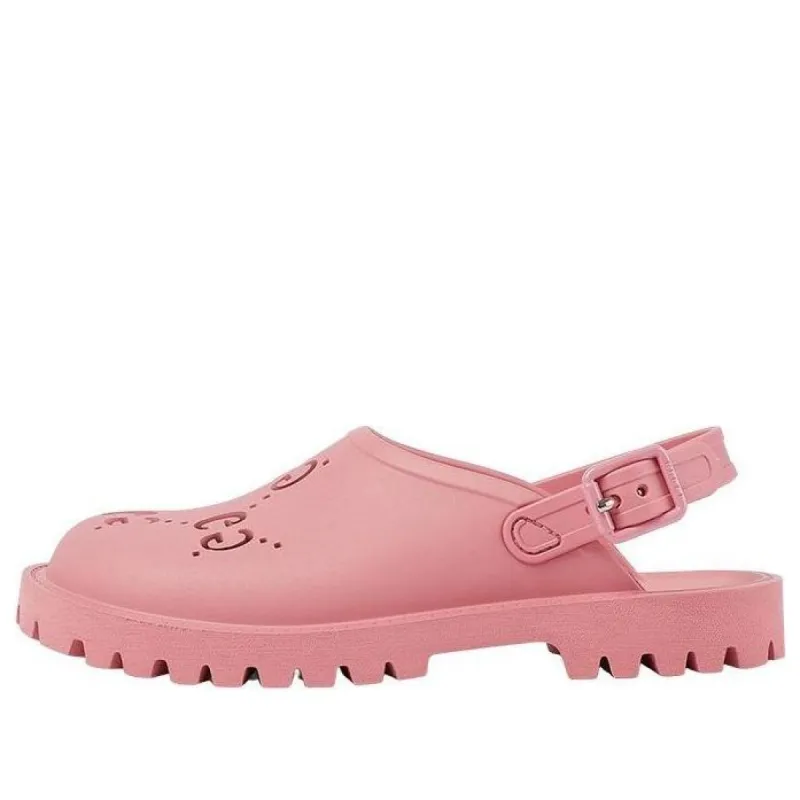 (GS) Gucci GG Rubber Sandals 'Pink' 702917-JFB00-5817 sold by KicksCrew
