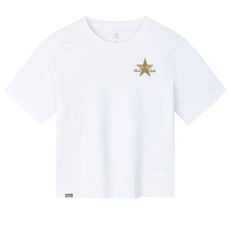 (GS) Converse Chuck Taylor Star Graphic T-Shirt 'White' CV2422041GS-001 sold by KicksCrew