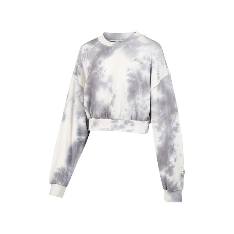 (WMNS) Skechers x XUZHI Short Long Sleeve Crew Sweater 'Yellow White Grey' P421W072 sold by KicksCrew product image thumbnail 3