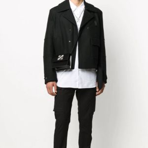 Off-White Big Logo Jacket 'Black' OMER001E20FAB0011001 sold by KicksCrew