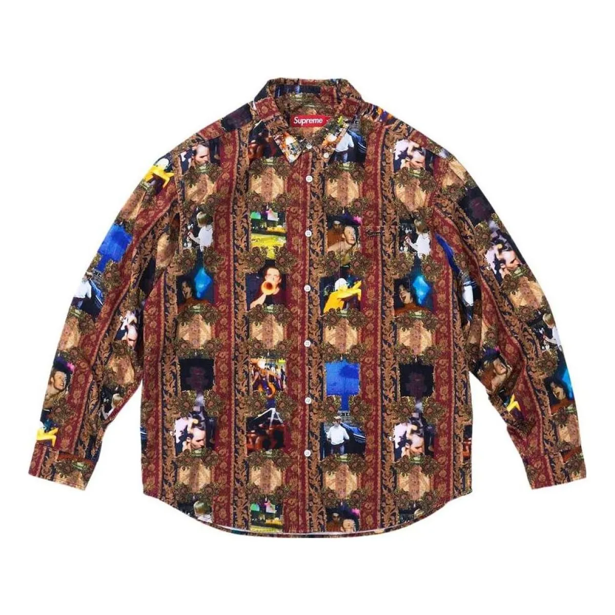 Supreme x Mark Leckey FW23 Week4 Hardcore Printed Corduroy Shirt 