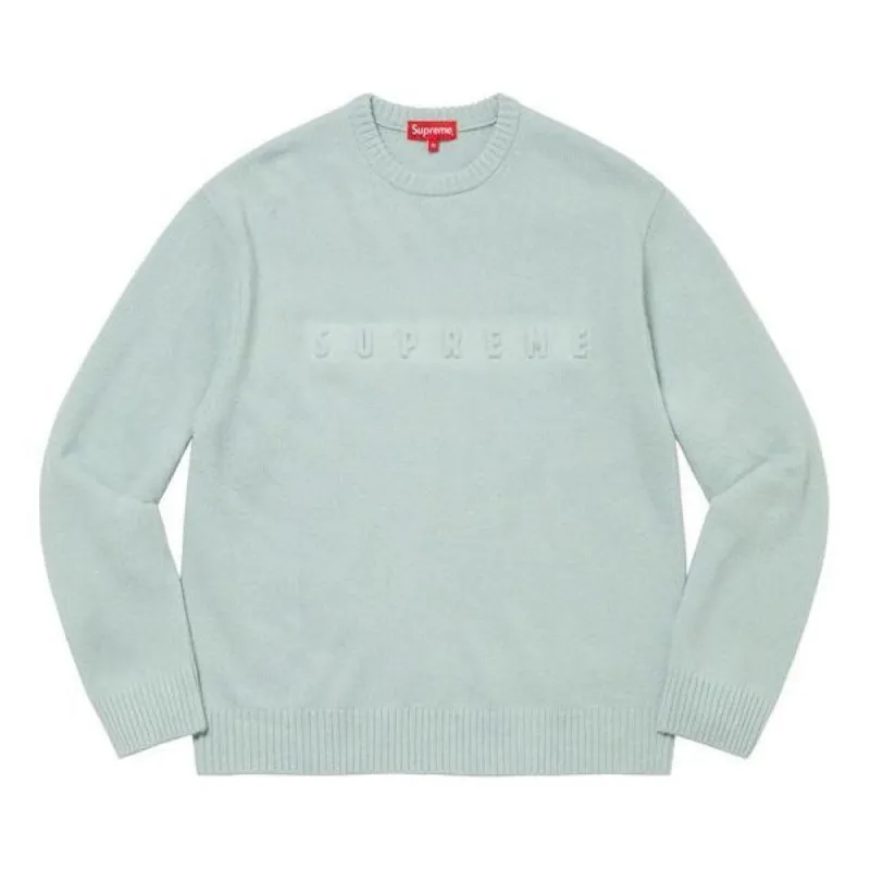 Supreme Embossed Sweater 'Teal' SUP-FW22-958 sold by KicksCrew