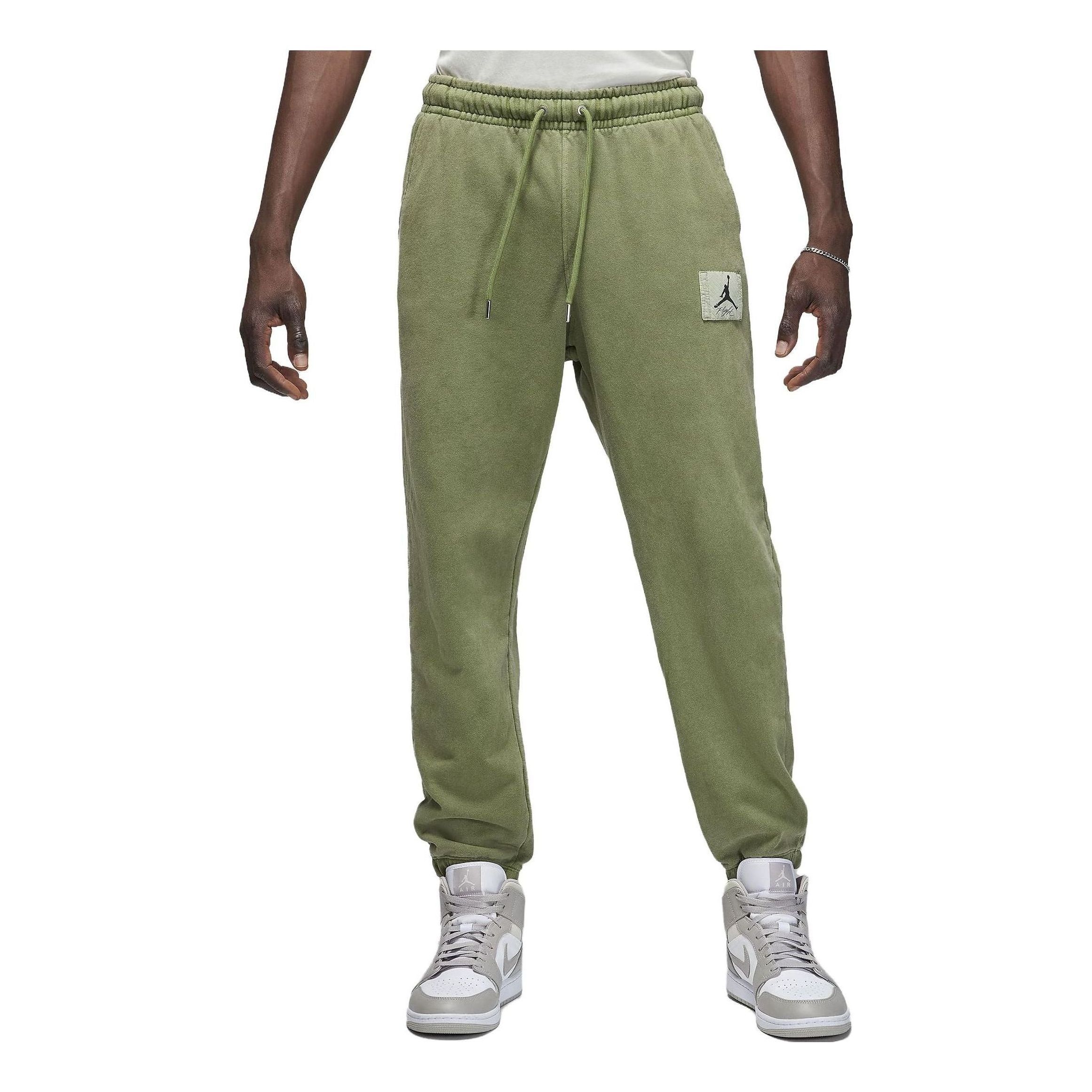 Air Jordan Flight Fleece Sweatpants 'Olive Green' FB7298-340 sold by KicksCrew