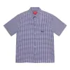 Supreme Gingham S/S Shirt 'Purple White' SUP-SS21-748 sold by KicksCrew