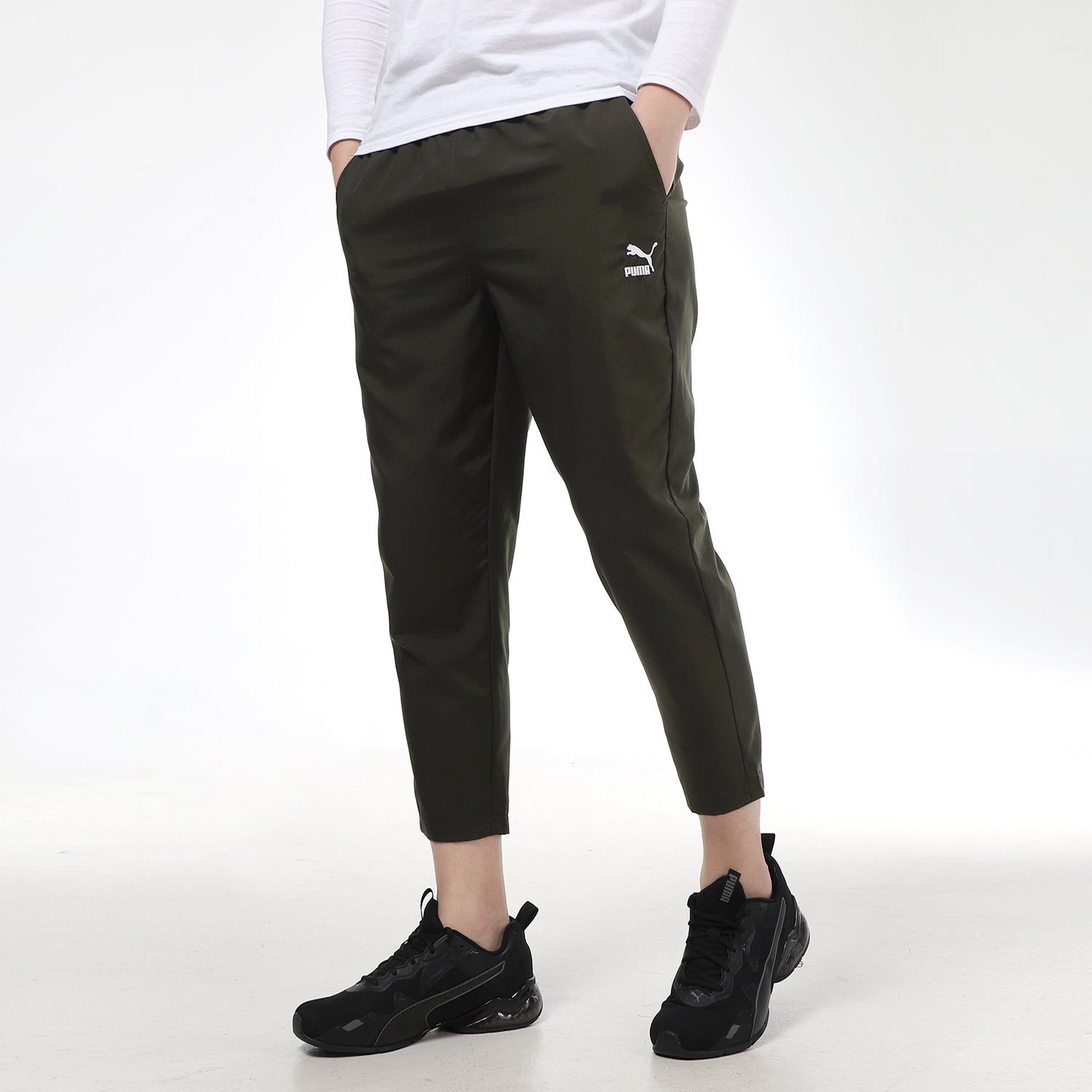 Puma Classics Silm Tepered Pants 'OliveGreen White' 531425-70 sold by KicksCrew product image thumbnail 5