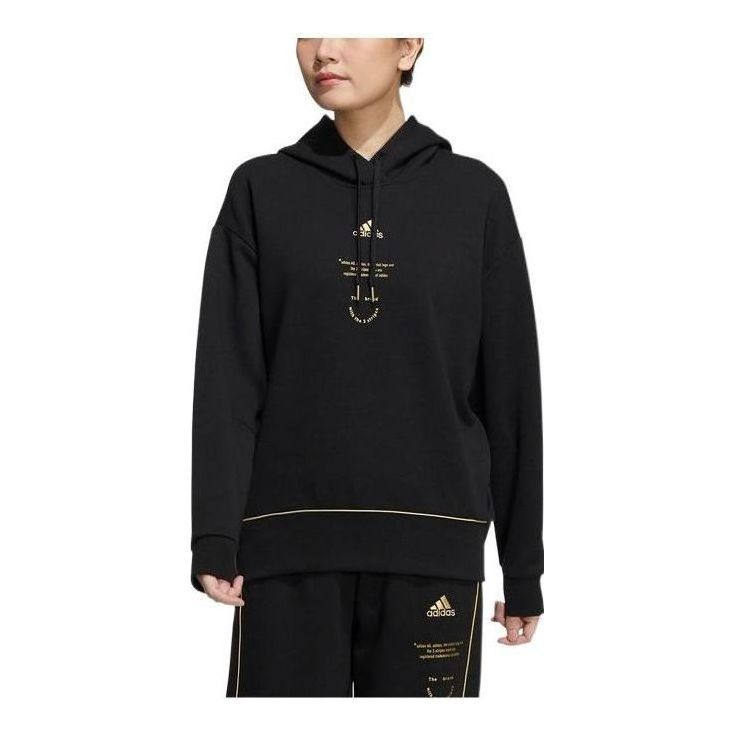 (WMNS) adidas Adi Logo Hoodie 'Black' HG1831 sold by KicksCrew