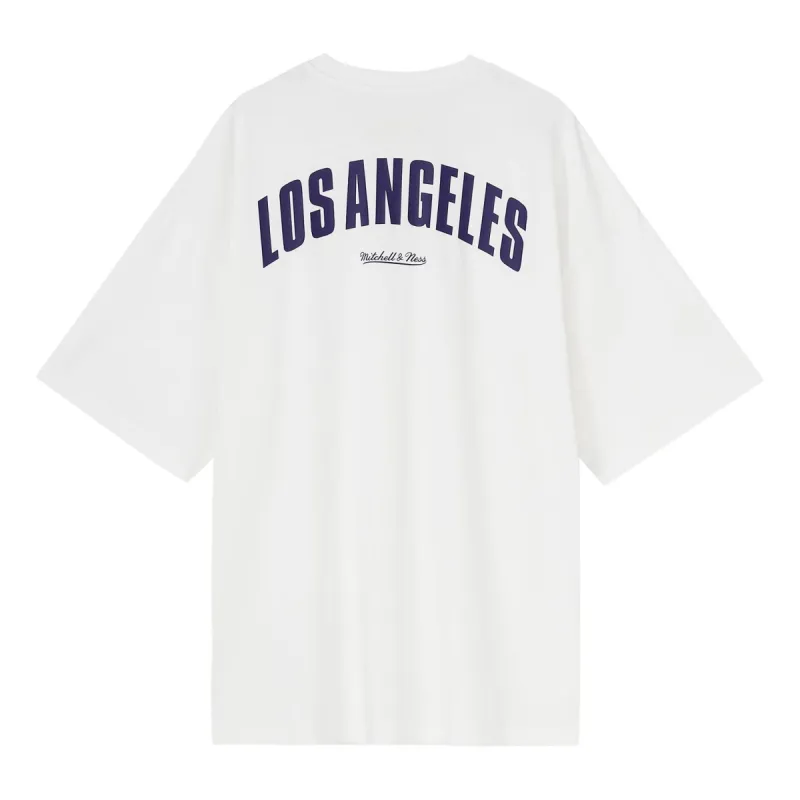 Mitchell & Ness x NBA Team T-shirt 'Los Angeles Lakers' MNJYSST230081-WHITE sold by KicksCrew