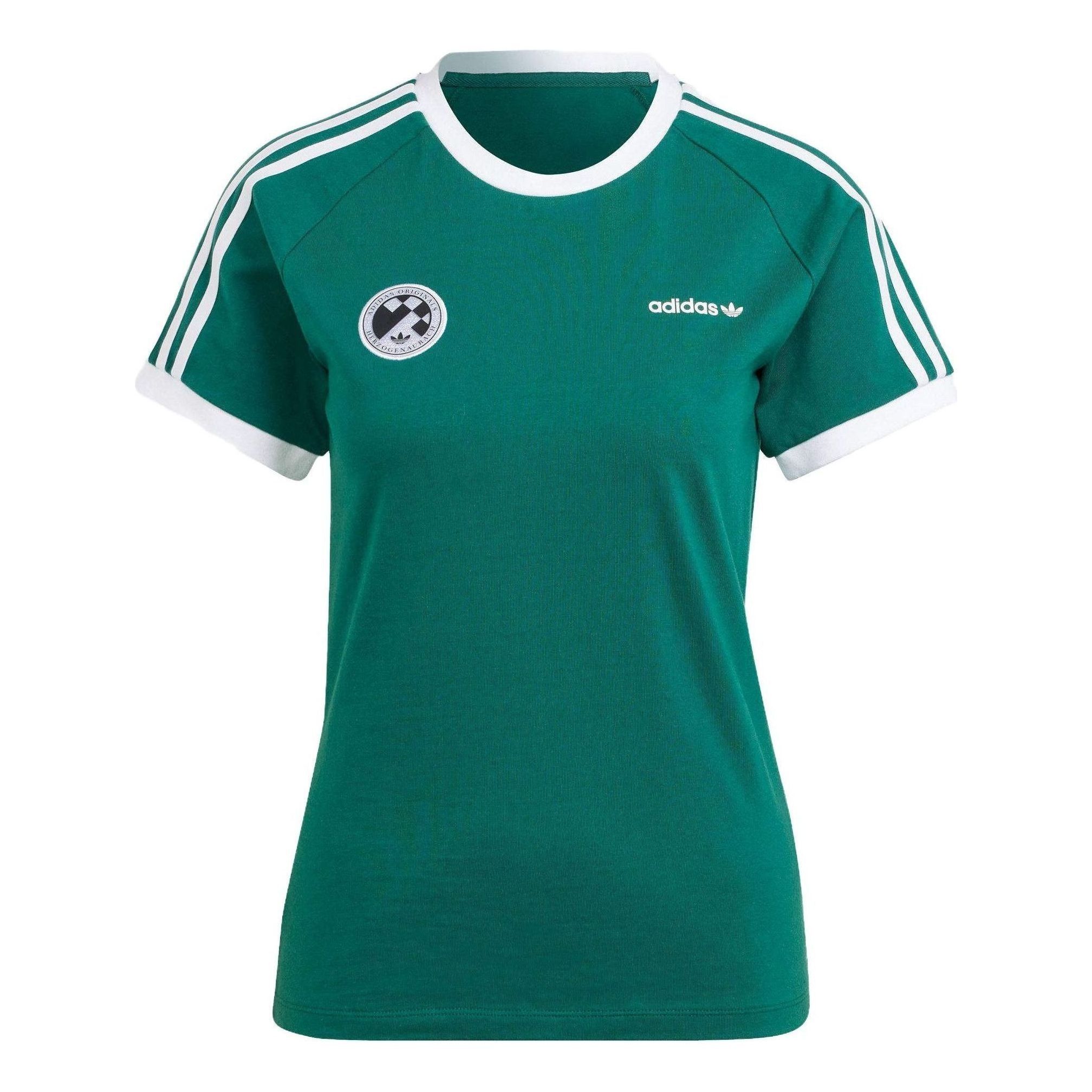 (WMNS) adidas Football Short Sleeve Tee 'Green' IR9785 sold by KicksCrew