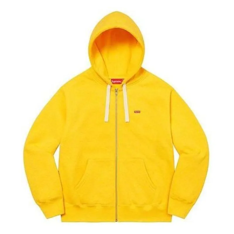 Supreme Small Box Drawcord Zip Up Hooded Sweatshirt 'Yellow' SUP-FW22-799 sold by KicksCrew