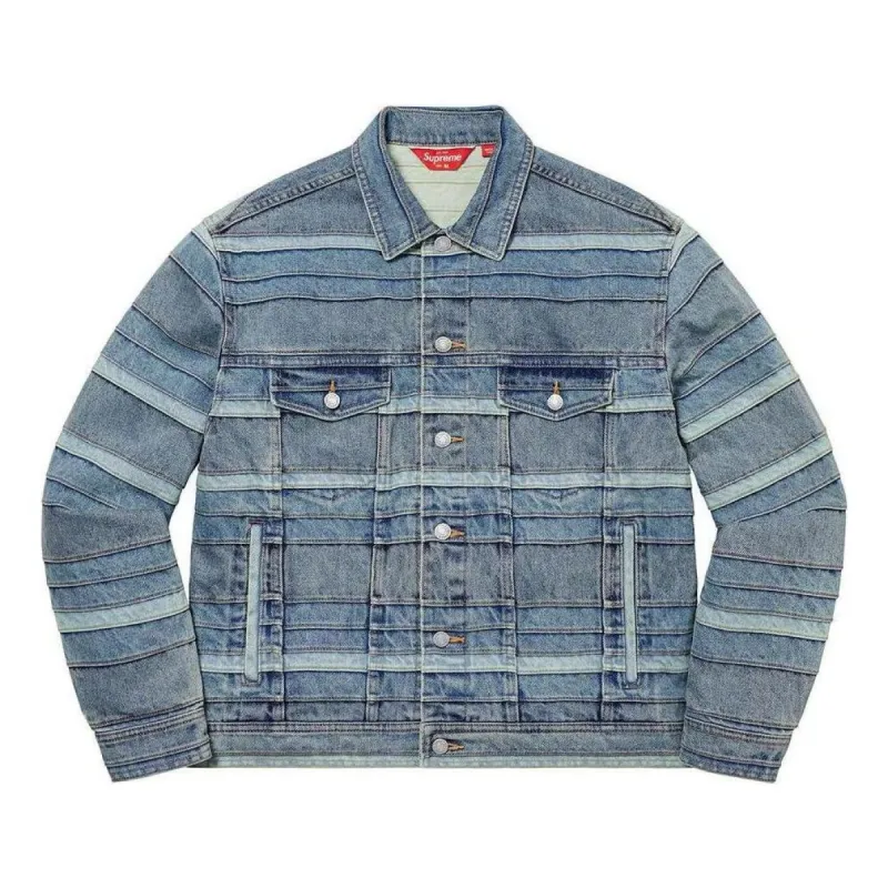 Supreme Layered Denim Trucker Jacket 'Teal' SUP-FW22-779 sold by KicksCrew