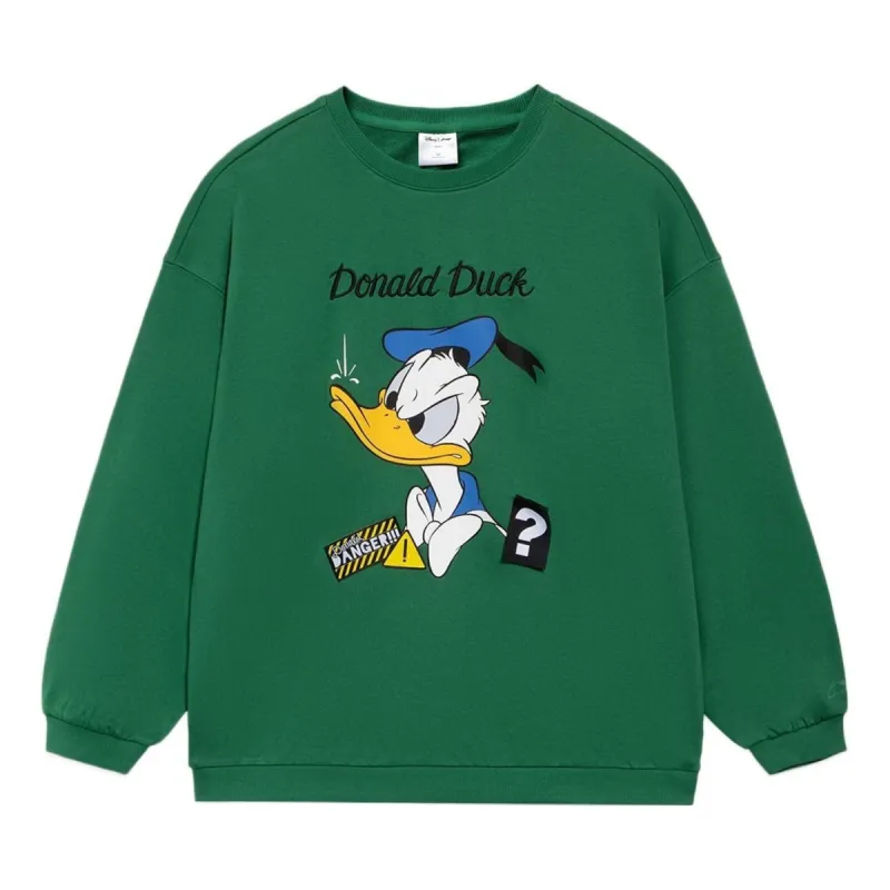 (WMNS) Li-Ning x Disney Donald Duck Graphic Sweatshirt 'Green' AWDS596-4 sold by KicksCrew