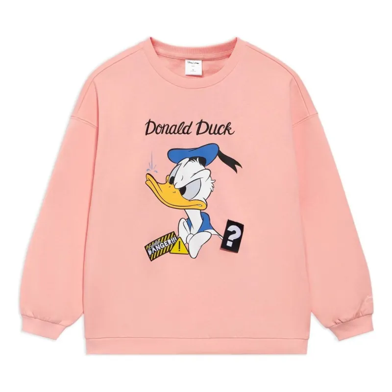(WMNS) Li-Ning x Disney Donald Duck Graphic Sweatshirt 'Pink' AWDS596-3 sold by KicksCrew