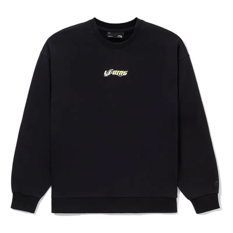 Li-Ning Small Logo Sweatshirt 'Black' AWDS587-1 sold by KicksCrew