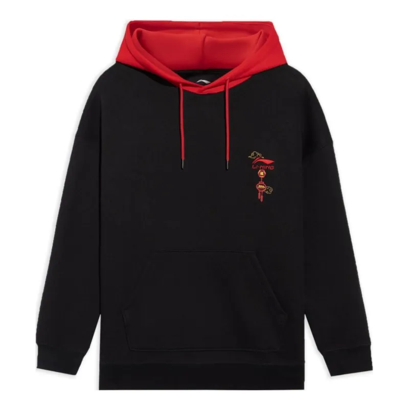 Li-Ning Chinese New Year Graphic Hoodie 'Black Red' AWDS369-2 sold by KicksCrew