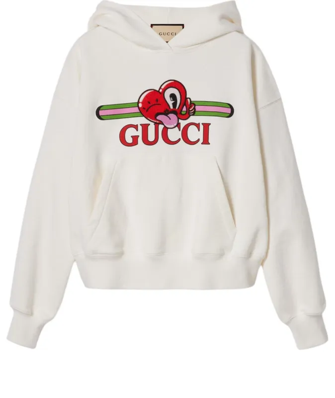 (WMNS) Gucci Cotton Jersey Sweatshirt With Patch 'Off White' 768122-XJGHG-9088 sold by KicksCrew