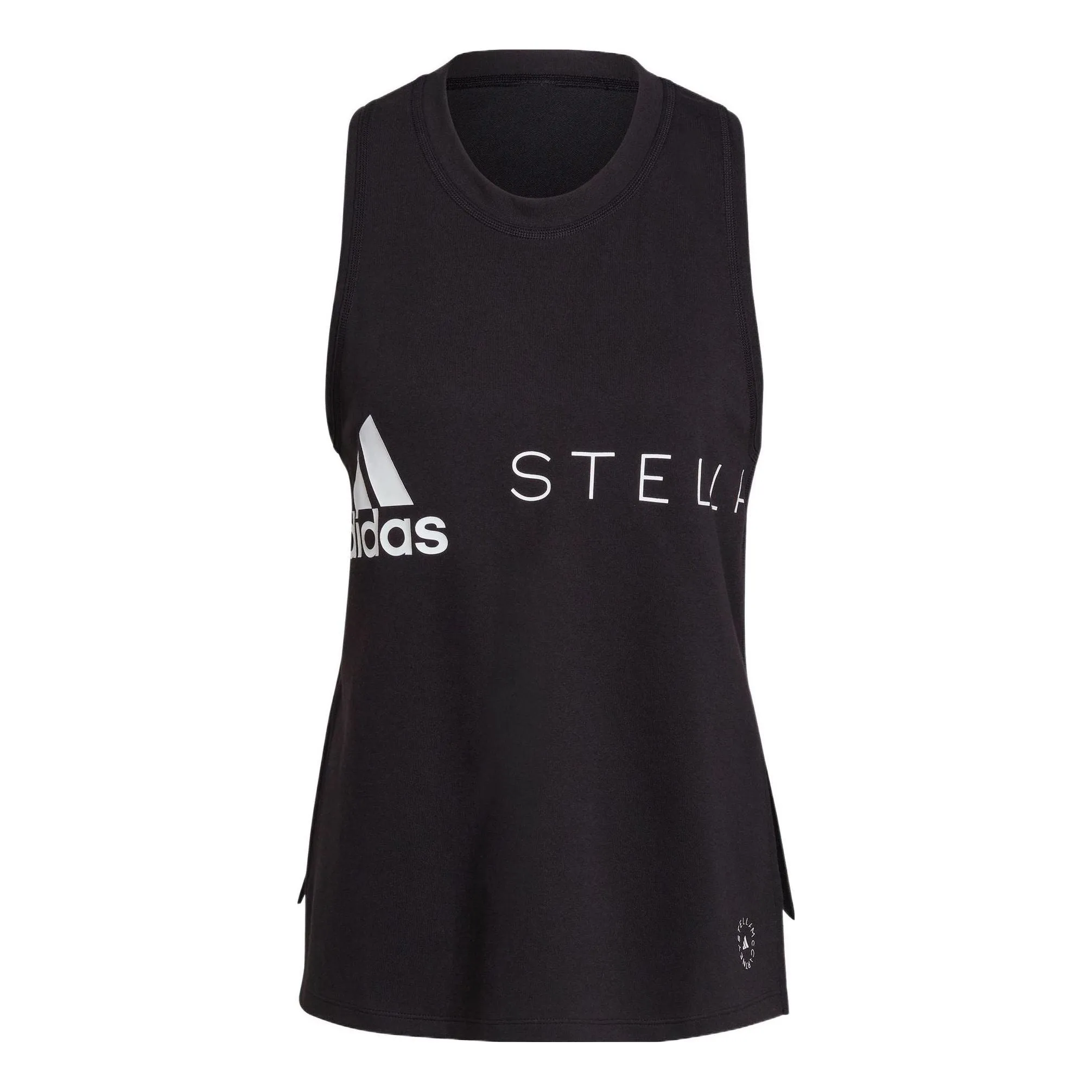 (WMNS) adidas By Stella McCartney Sportswear Logo Tank Top 'Black White' H59971 sold by KicksCrew