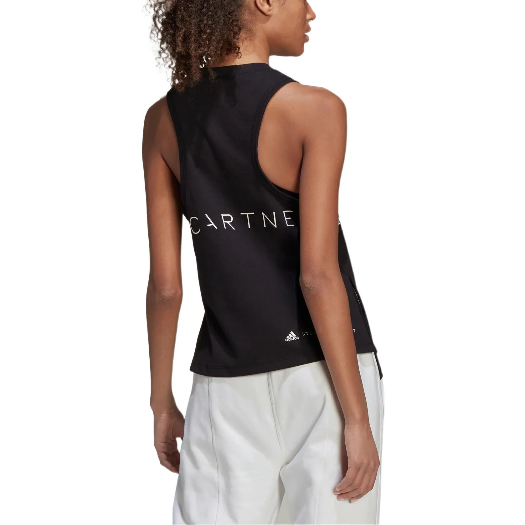 (WMNS) adidas By Stella McCartney Sportswear Logo Tank Top 'Black White' H59971 sold by KicksCrew product image thumbnail 4